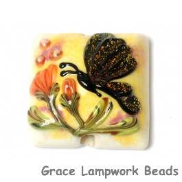 11835104 - Yellow Sparkle Garden Butterfly Pillow Focal Bead