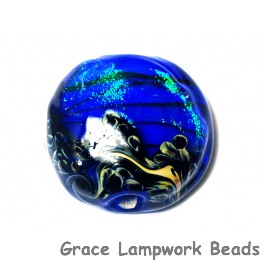 11836402 - Sapphire Sea Shimmer Lentil Focal Bead
