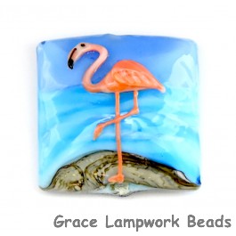 flamingo glass beads