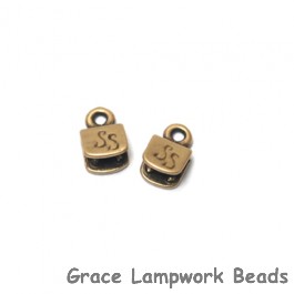 Silver Silk - Brass End Caps - Pair, 5mm