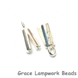Silver Silk - Silver Plated Single Strand End Caps, Pair