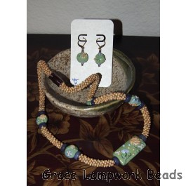 LC-Garden Path Kumihimo Necklace and Earring Set
