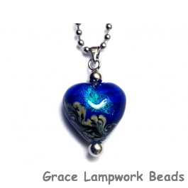 HN-11836405 - Sapphire Sea Shimmer Heart Necklace