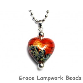 HN-11836505 - Bonfire Shimmer Heart Necklace