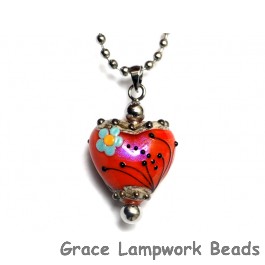 HN-11837605 - Vintage Florals Heart Necklace