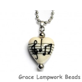 HN-11838805 - Musical Notes Heart Necklace