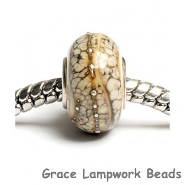 SC10035 - Large Hole Ivory w/Silver Rondelle Bead