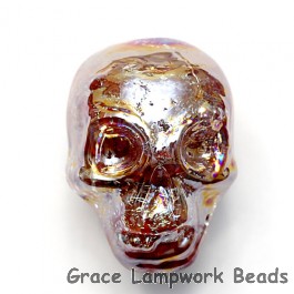 Skull11 - Lava Luster Focal Bead