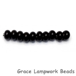 SP010 - Ten Opaque Dk Brown/Black Spacer Beads