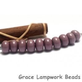 SP011 - Ten Opaque Light Plum Spacer Beads