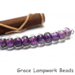SP014 - Ten Amethyst Dichroic Spacer Beads