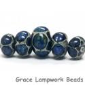 10412311 - Five Graduated Deep Sea Wonder Rondelle Beads