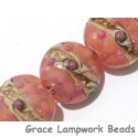 10704312 - Four Pink Desert Lentil Beads