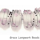 10109641-Eight Champagne Party Rondelle Lampwork Beads