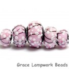 10110011 - Five Cherry Blossom Graduated Rondelle Beads