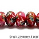 10110101- Seven Pink Cherry Treasures Rondelle Beads