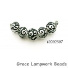 10202307 - Five Black & White  Crystal Beads
