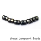 10204103 - Six Elegant Black Metallic Mini Kaleras Beads