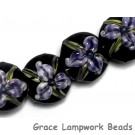 10205712 - Four Purple Iris Lentil Beads