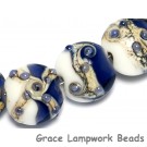 10405702 - Seven Ink Blue w/White Lentil Beads