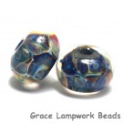 10408801 - Seven Blue-green & Purple Rondelle Beads