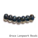 10409101 - Seven Blues Boro Rondelle Beads