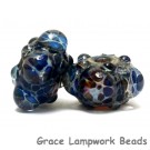 10409621 - Six Blue Free Style Rondelle Beads
