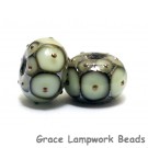 10504901 - Seven Moss Green w/Metal Dots Rondelle Beads