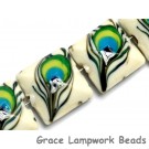 10508014 - Four Peacock Feather Pillow Beads