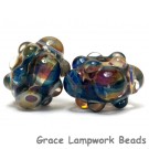 10602521 - Six Blue Free Style Rondelle Beads