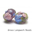 10603001 - Seven Violet Garden Rondelle Beads