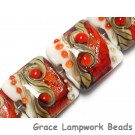 10705614 - Four Fire Red Stardust Pillow Beads