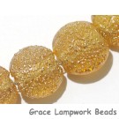 10801202 - Seven Golden Yellow Metallic Lentil Beads