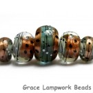 10903211 - Five Smokey Bronze Graduated Rondelle Beads