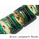 11005514 - Four Green/Ivory Pillow Beads