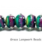 11008701 - Seven Begonia Stripes Rondelle Beads