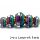 11009011 - Five Rio de Janeiro Gloss Graduated Rondelle Beads