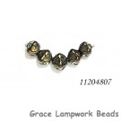 11204807 - Five Golden Pearl Surface w/Black Crystal Beads
