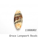 11808801 - Brown w/Ivory Oval Focal Bead