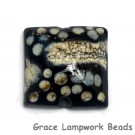 11810104 - Black w/Silver Ivory Pillow Focal Bead