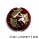 11818302 - Regal Red Metallic Lentil Focal Bead