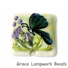 11834904 - Green Sparkle Garden Butterfly Pillow Focal Bead