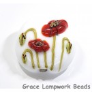 California Poppy Flower Lentill Focal Bead