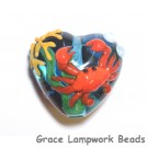 Red Crab Glass Beads Grace Lampwork Beads 