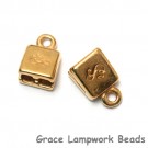 Silver Silk - Gold Plated Double Strand End Caps - Pair
