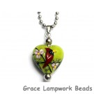 HN-11834405 - Spring Red Cardinal Heart Necklace