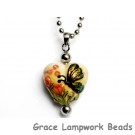 HN-11835105 - Yellow Sparkle Garden Butterfly Heart Necklace
