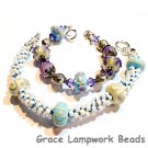LC - Bracelet with 11600601 D  Seven Ivory w/Turquoise Rondelle Beads