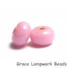 PR18 Clearance - Two Pink Rondelle Beads *Great for Cancer Awareness Jewelry