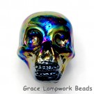 Skull01 - Rainbow Luster Focal Bead